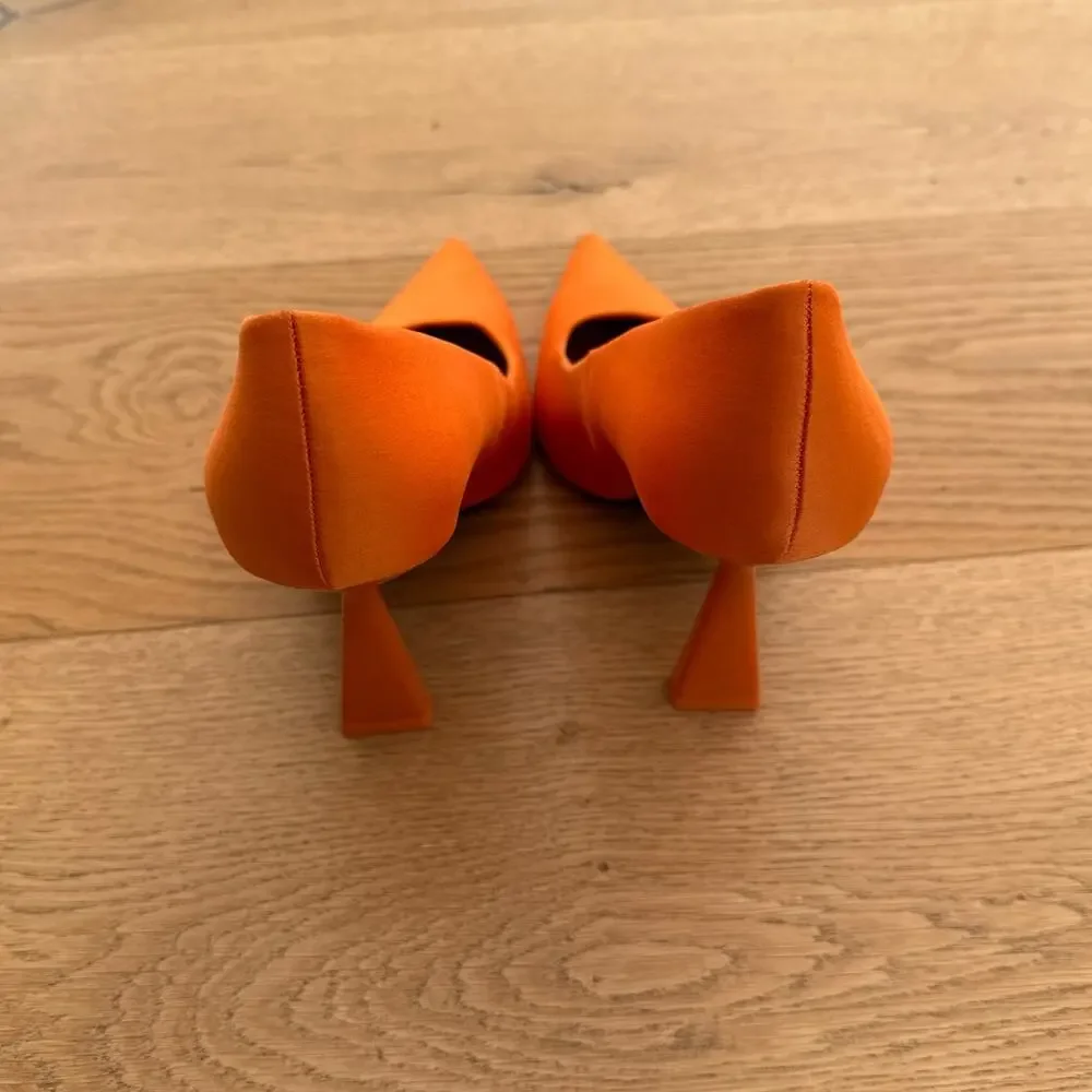 Zara - Pointed Toe Pumps in Orange